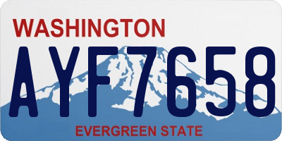 WA license plate AYF7658