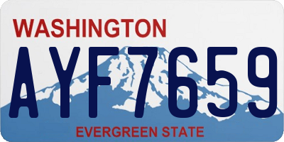 WA license plate AYF7659