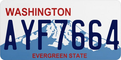 WA license plate AYF7664