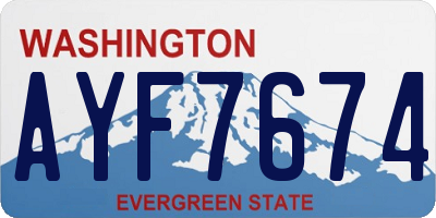 WA license plate AYF7674