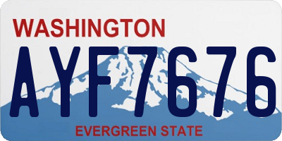 WA license plate AYF7676
