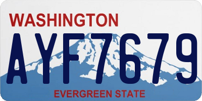 WA license plate AYF7679