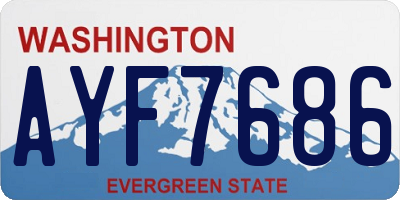 WA license plate AYF7686