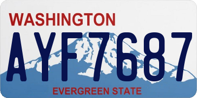 WA license plate AYF7687