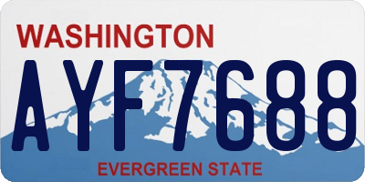 WA license plate AYF7688