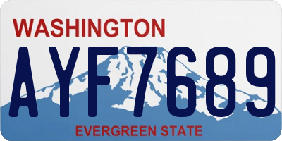 WA license plate AYF7689
