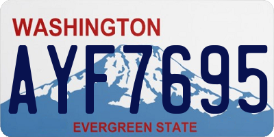 WA license plate AYF7695