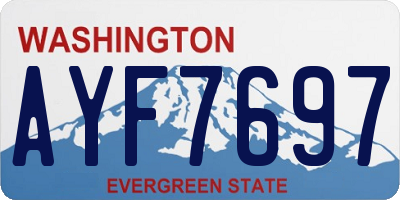 WA license plate AYF7697