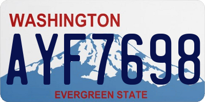 WA license plate AYF7698