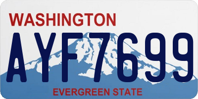 WA license plate AYF7699