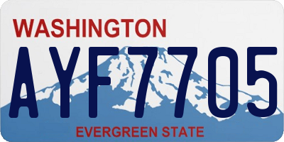WA license plate AYF7705