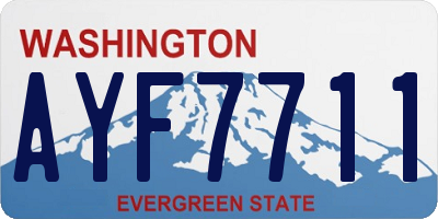 WA license plate AYF7711