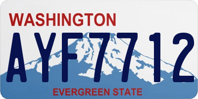 WA license plate AYF7712