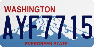WA license plate AYF7715