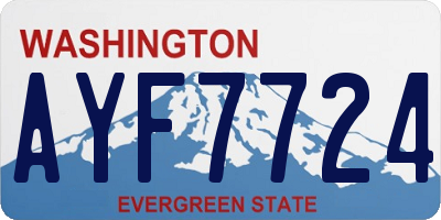 WA license plate AYF7724