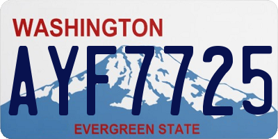 WA license plate AYF7725