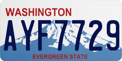 WA license plate AYF7729
