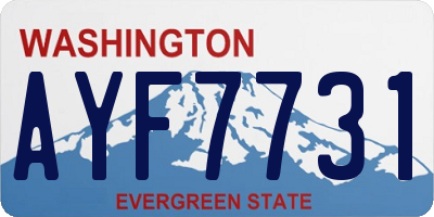 WA license plate AYF7731