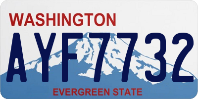 WA license plate AYF7732