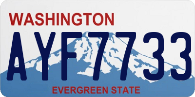 WA license plate AYF7733