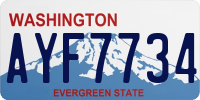 WA license plate AYF7734