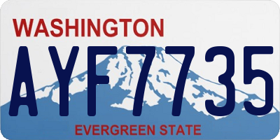WA license plate AYF7735