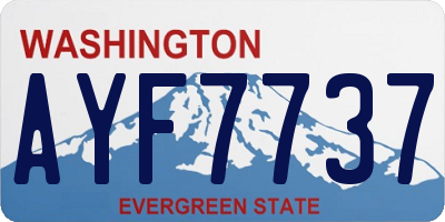 WA license plate AYF7737
