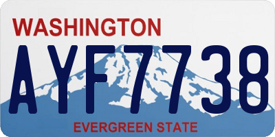 WA license plate AYF7738