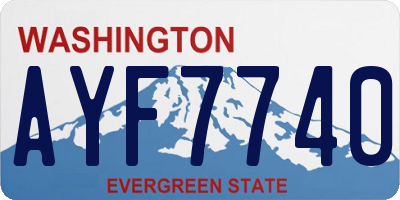 WA license plate AYF7740