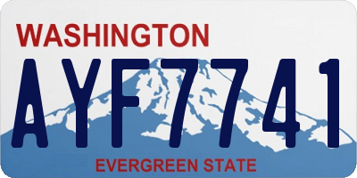 WA license plate AYF7741