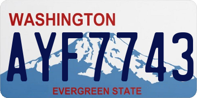 WA license plate AYF7743