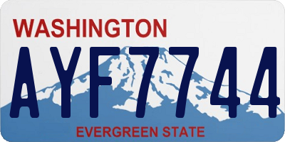 WA license plate AYF7744