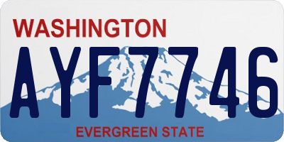 WA license plate AYF7746