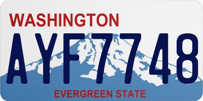 WA license plate AYF7748