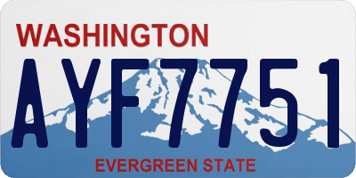 WA license plate AYF7751