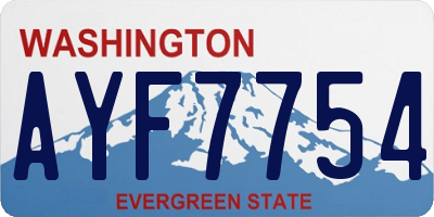 WA license plate AYF7754