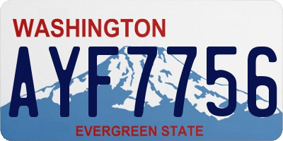 WA license plate AYF7756