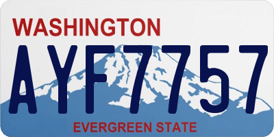 WA license plate AYF7757