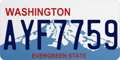 WA license plate AYF7759