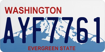 WA license plate AYF7761