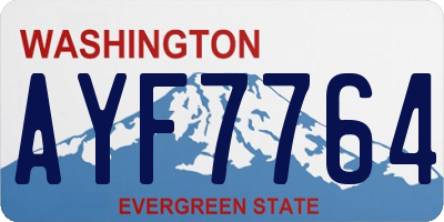 WA license plate AYF7764