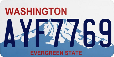 WA license plate AYF7769