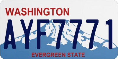 WA license plate AYF7771