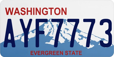 WA license plate AYF7773