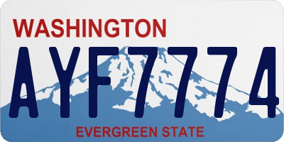 WA license plate AYF7774