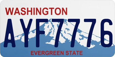 WA license plate AYF7776