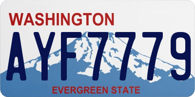 WA license plate AYF7779