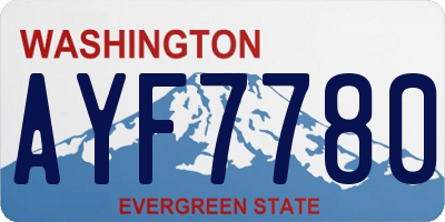 WA license plate AYF7780