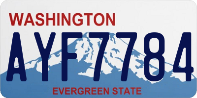 WA license plate AYF7784