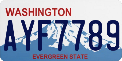 WA license plate AYF7789
